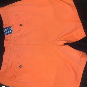 Nautica Orange Flat Front Shorts Vibrant Casual Style